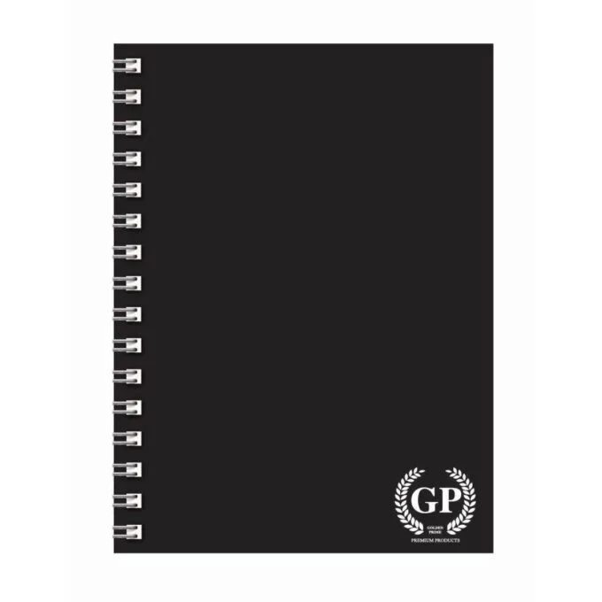 GOLDEN PRIME - PP WIRE-O NOTEBOOK - A4 - 80 SHEETS - BLACK — image 1