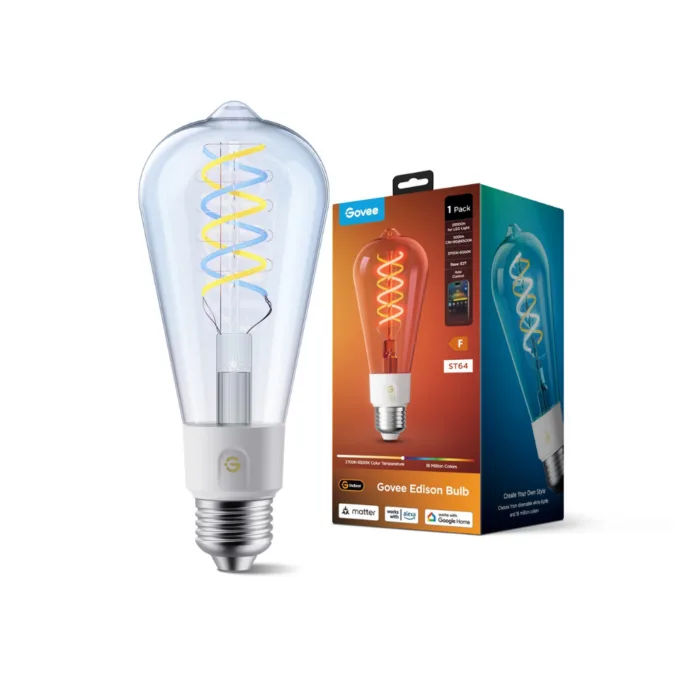 Govee Bulb Ceiling E27 Edison G80 Smart LED 500 Lumens Vintage Bulb R14C1CC1 — image 1