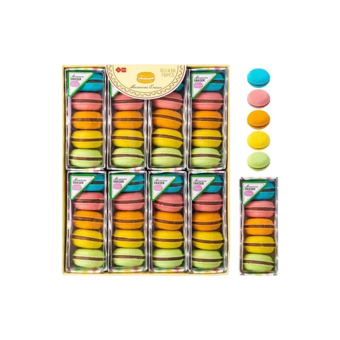 SQUISHY 5 PCS MACARON ERASERS — image 1