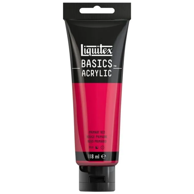 LQX BASICS ACRYLIC COLOUR 118ML PRIMARY RED ROW — image 1