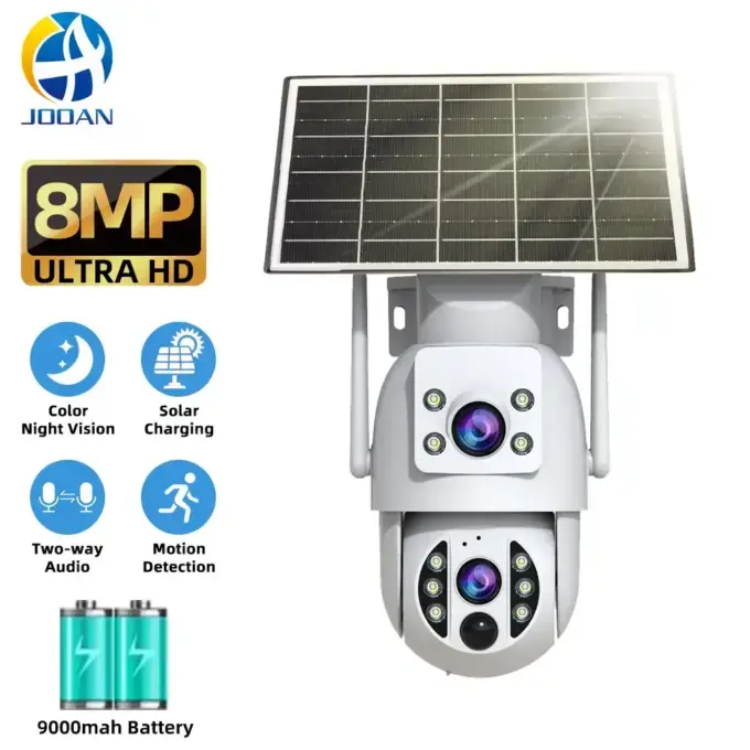 JOOAN S3-U Dual-Lens 4K Solar Wi-Fi Security Camera – IP66 PTZ 330° 9000mAh Battery — image 1