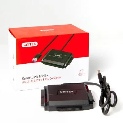 Unitek SmartLink Trinity Y-3324 USB 3.0 to SATA II & IDE Adapter – 5Gbps, 3 Drives (2.5-inch/3.5-inch) — image 1
