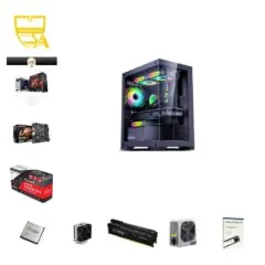 Custom Gaming PC - Ryzen 7 5700X, Radeon RX 6400 4GB, 16GB DDR4, 512GB NVMe