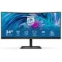 Philips 34B2U3600C/00 - 34-inch Curved WQHD Business Monitor VA 3440x1440 100Hz HDMI 120Hz DP USB-C 90W 4ms 300cd/m2 Speakers USB Hub Height Adjustable