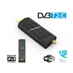 EDISION NANO T265+ - DVB-T2/C H.265/HEVC 10 Bit Terrestrial & Cable HDMI Dongle Receiver - 5200378401002