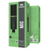 Streamplify MIC RGB Microphone - USB-A Desktop Microphone with RGB Lighting, 2 Audio Modes, Cardioid Pattern, Pop Filter, Shock Mount, Mute Function, Gain Control, 48kHz/16bit