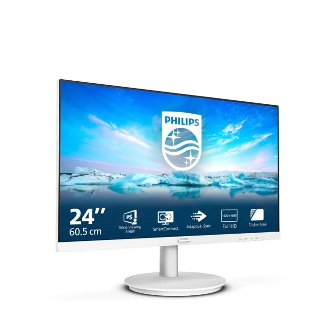 Philips E Line 23.8-inch Business Monitor - IPS FHD 1920x1080 75Hz 4ms VGA HDMI Speakers White — image 5