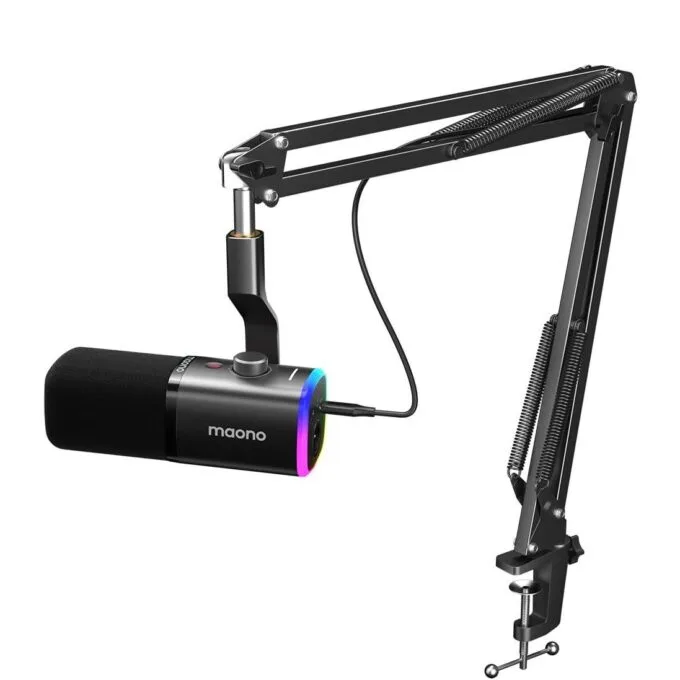 Maono Microphone Boom Arm Dynamic USB & XLR PD100XS Black — image 1