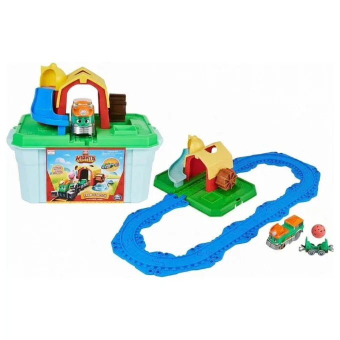 Spinmaster Mighty Express Farmbahnhof Spielset mit Farm-Frieda — image 1