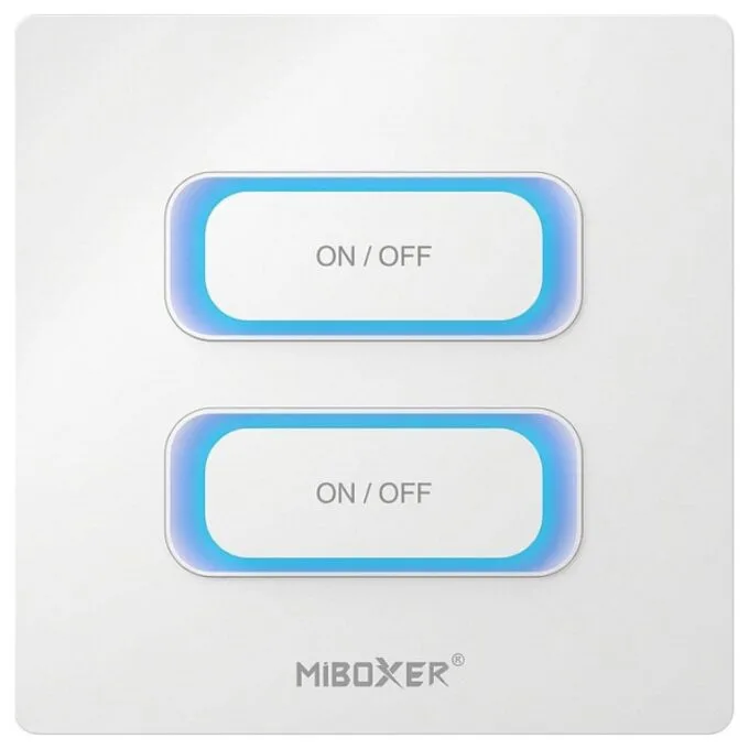 LED Fernbedienung 2 Gang Smart Switch Zigbee 3.0 + 2,4GHz Bewegungssensor + Dimm *Milight/Miboxer* (w) — image 1