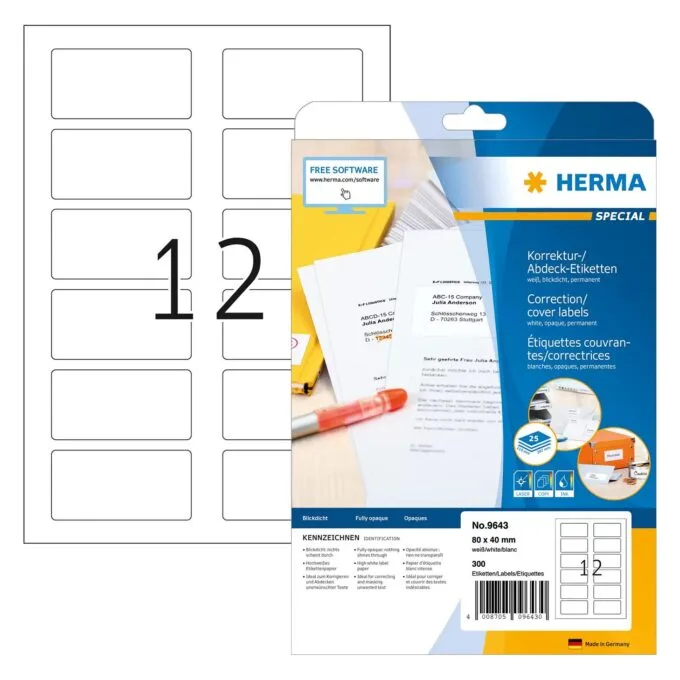 HERMA 9643 printer label — image 1