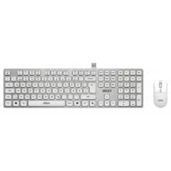 MSI FORGE K210 Combo White DE Keyboard-Maus Combo, wireless