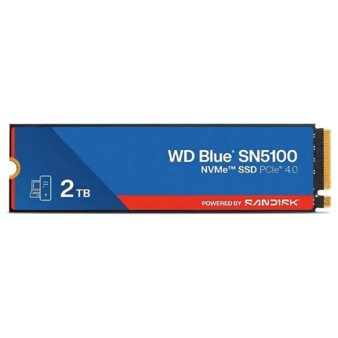 M.2 2TB SanDisk WD Blue SN5100 NVMe BLK NVMe / SSD 2280 / PCIe Gen4 / 5150MB/s Read / 4850MB/s Write — image 1