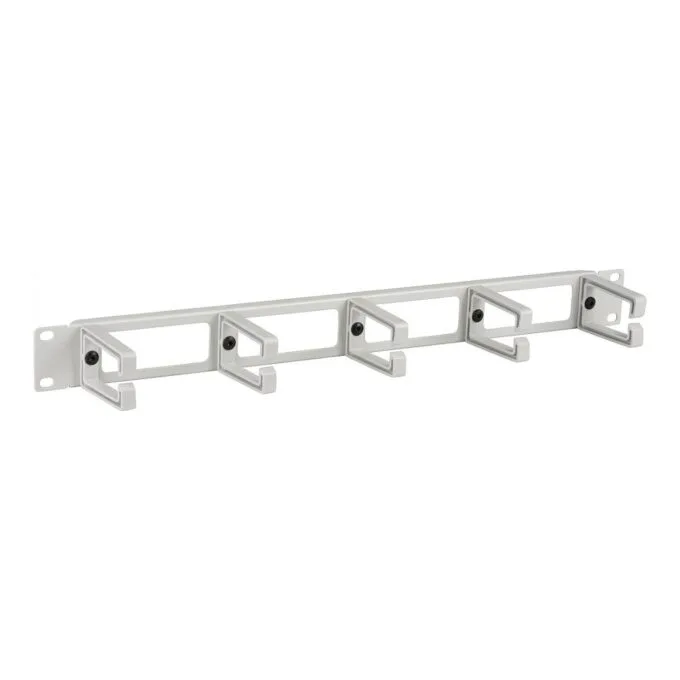 EFB 19" 1HE Kabelfhrungspanel, mit 4 Durchfhrungen 5 Kunststoffbgel RAL7035 — image 1