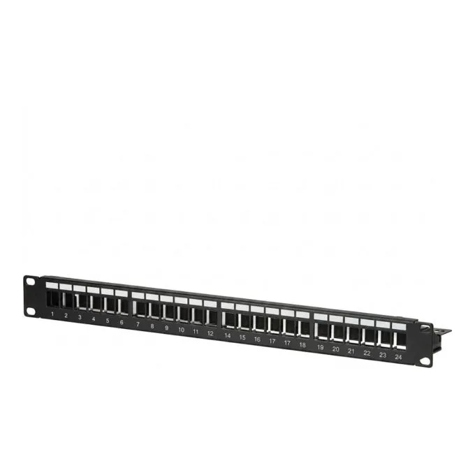 EFB EFB Verteilerfeld Patchpanel 48,26cm 19Zoll 1HE 24-Port schwarz ohne Keystone — image 1