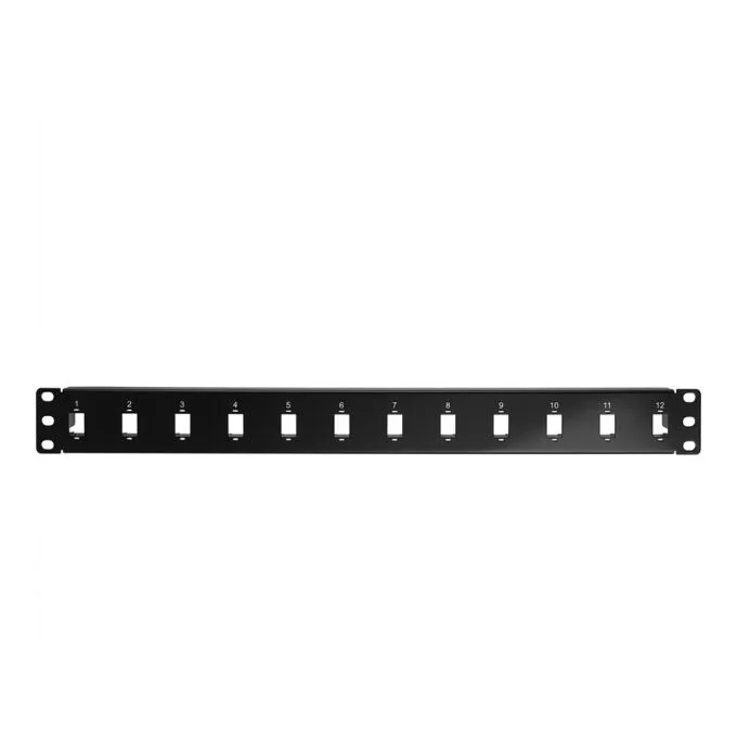 EFB Frontplatte 1HE 12x Keystone + 12x SC- Simplex, RAL9005 — image 1