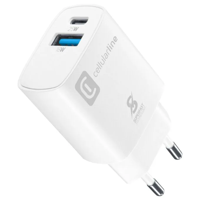 Cellularline ACHSM2USBPD25WSMLW mobile device charger — image 1