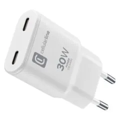 Cellularline GAN Wall Charger 2xUSB-C 30W PD