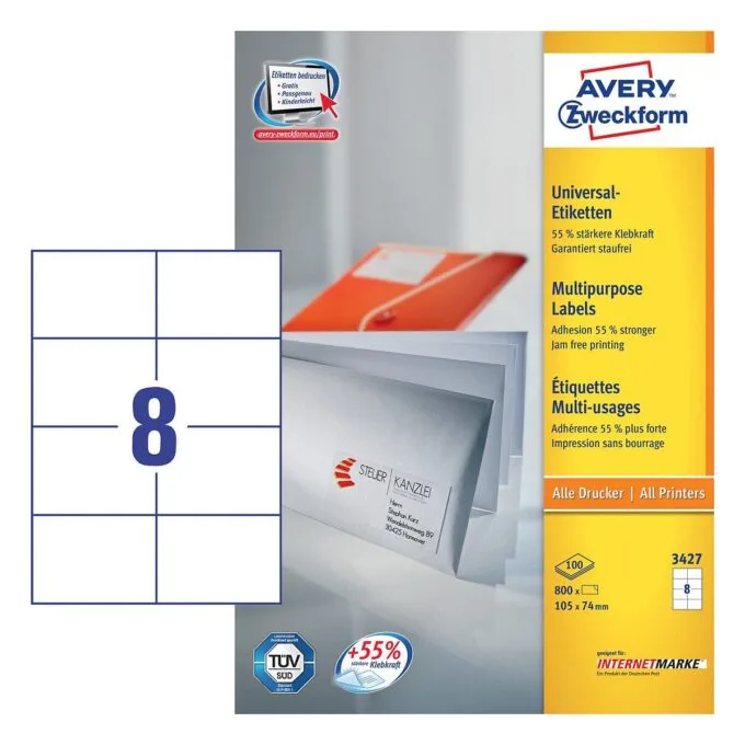 Avery 3427 printer label — image 1