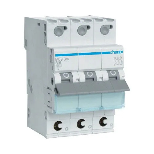 Hager MCS316 circuit breaker — image 1