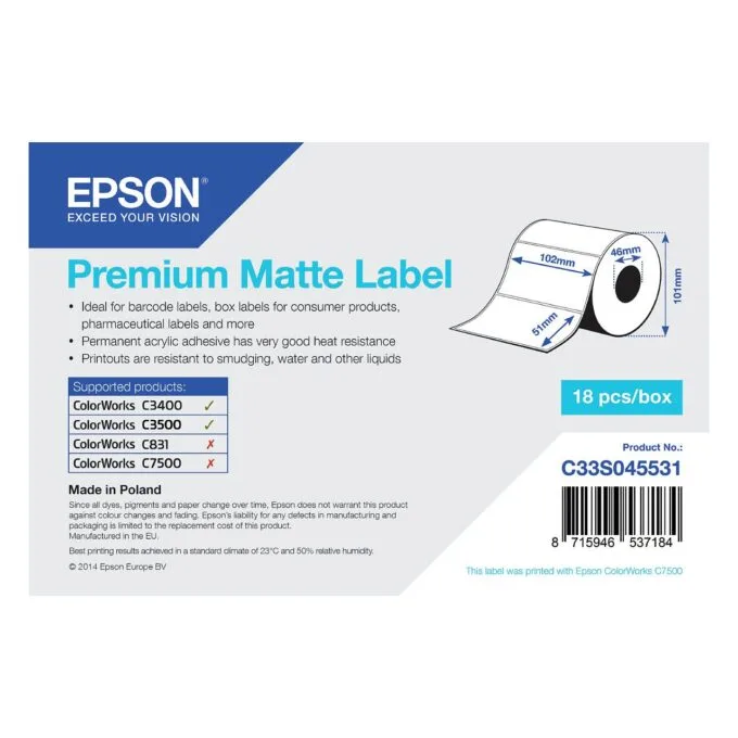 Epson Premium Matte Label — image 1