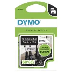 DYMO D1 Durable - Black on White - 12mm label-making tape