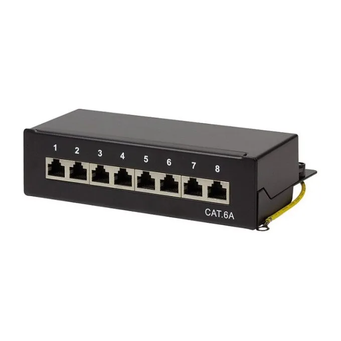 Patchpannel Desktop 8 Port Cat6A STP black LogiLink — image 1