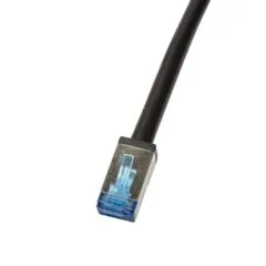LogiLink kat.6a S/FTP 30.0m czarny pozłacane końcówki