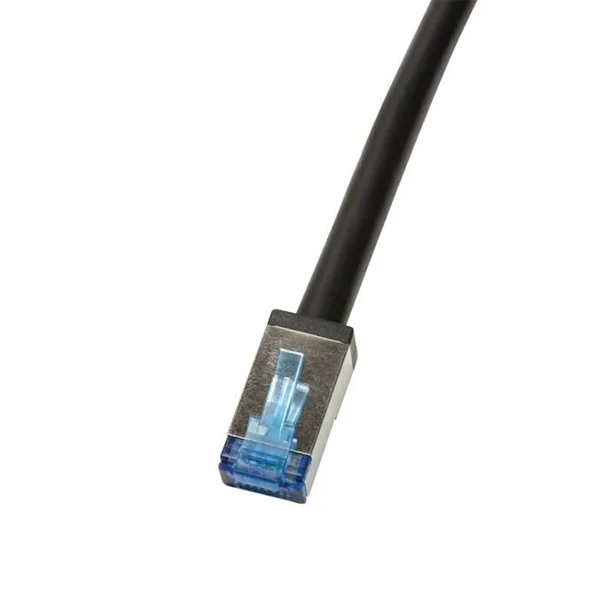 LogiLink kat.6a S/FTP 30.0m czarny pozłacane końcówki — image 1