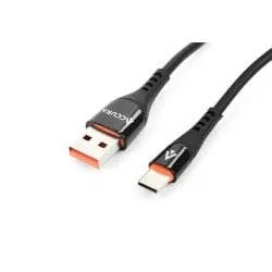Accura USB-A - USB-C 2.0m gumowy 5V/2A czarny — image 1