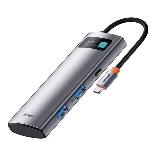 Baseus Hub 7w1 USB-C na 2x USB 3.0 + HDMI + 2x USB-C +microSD/SD — image 1