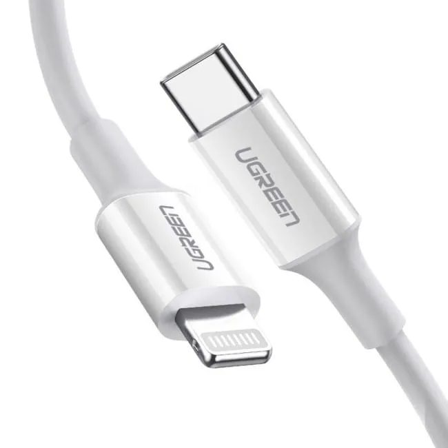 Ugreen US171 USB-C do Lightning 3A, 0.25m biały — image 1