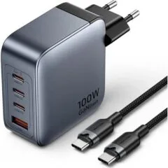 Vention 100W GaN 1x USB-A 3x USB-C + kabel USB-C do USB-C 1m