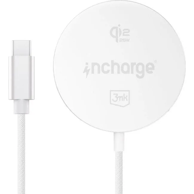 3mk incharge Align Qi2.,2 25W for Apple White — image 1