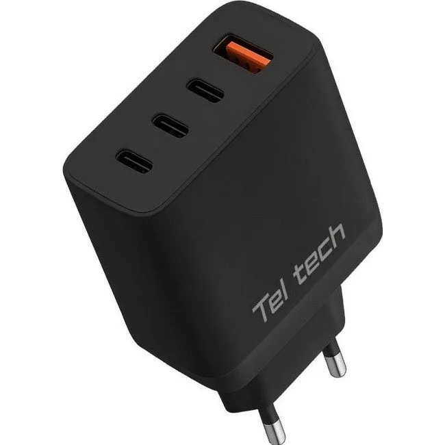 Teltech GaN USB / 3x USB-C 100W QC PD czarny TCH-08 — image 1