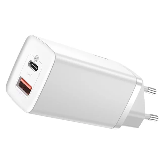 Baseus GaN2 Lite, USB + USB-C, 65W, EU (biała) — image 1