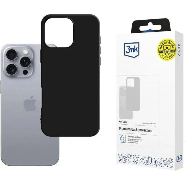 3mk Matt Case do Apple iPhone 16 Pro Max czarny — image 1