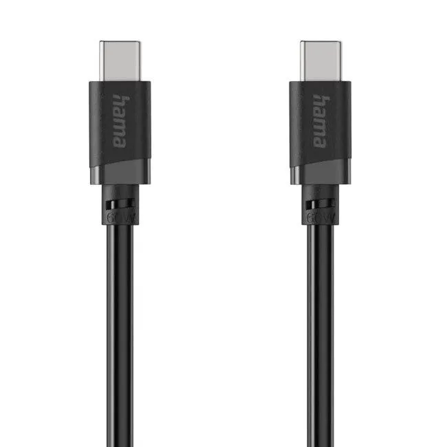 Hama USB-C - USB-C, 3m, 60W czarny — image 1