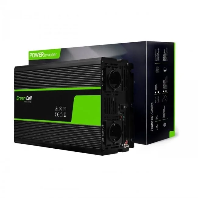 Green Cell 24V na 230V Czysta sinusoida 2000W — image 1