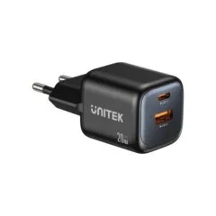 Unitek 20W, USB-C, USB-A, PD 3.0, czarna
