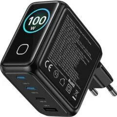 Unitek Ładowarka GaN z wyświetlaczem | 100W | 3xUSB-C | 1xUSB-A | PD3.0 | QC4.0
