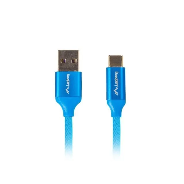 Lanberg kabel USB-C - USB-A M/M 2.0 1.8m QC 3.0 niebieski — image 1