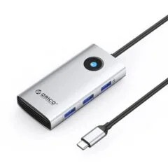 Orico USB-C 6w1 | 3x USB-A 3.0 | 1x USB-C 3.0 | 1x USB-C PD 100W | 1x HDMI 4K 30Hz - srebrna