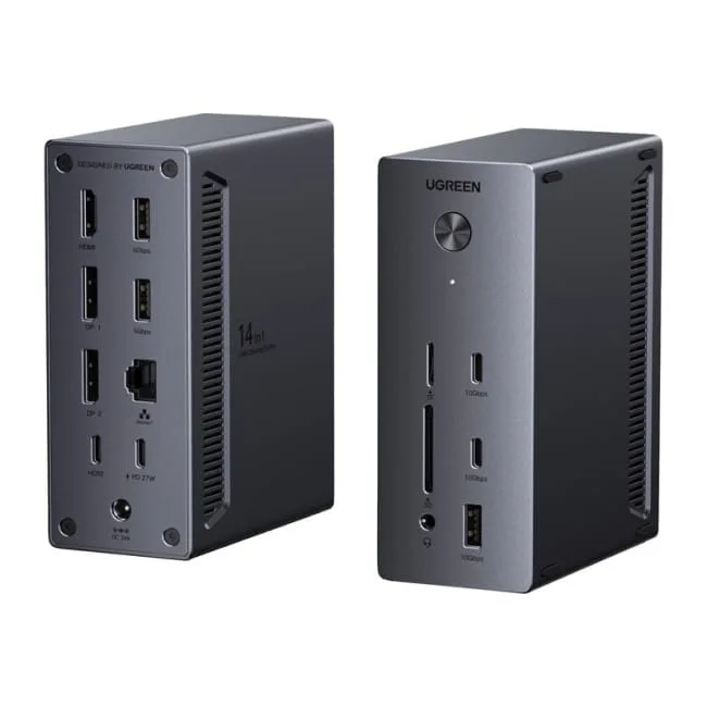 Ugreen 14w1 USB-C CM843 | 2x DP | HDMI | USB-C PD 100W | RJ45 1Gb/s — image 1