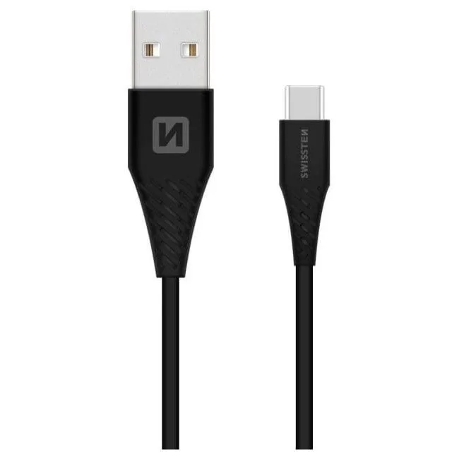 Swissten USB - USB-C 3.1 1.5m (7mm) czarny — image 1