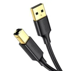 Ugreen US135 USB 2.0 A-B do drukarki, pozłacany, 5m czarny