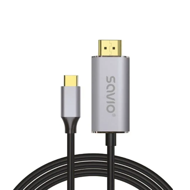 Savio CL-170 Kabel USB-C do HDMI v2.0b, 1m, miedź — image 1