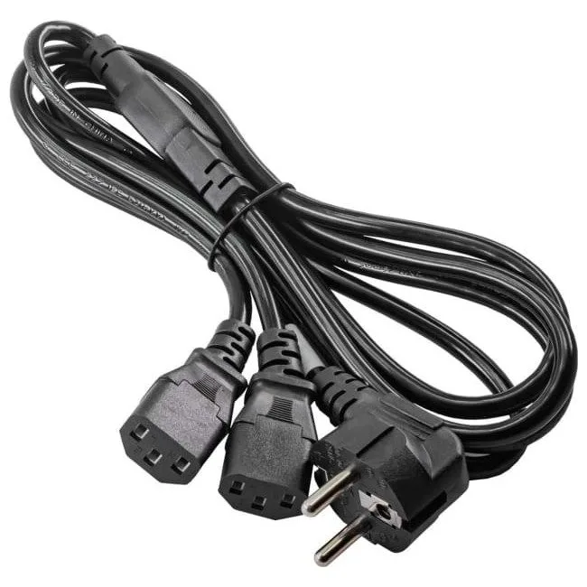 Akyga AK-PC-04A rozdzielacz CCA CEE 7/7 / 2x IEC C13 1.8 m — image 1