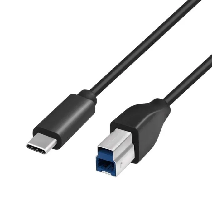 LogiLink USB 3.2 | USB-C do USB-B 2m czarny — image 1
