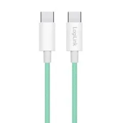 LogiLink USB-C 1.5m w nylonowym oplocie zielony
